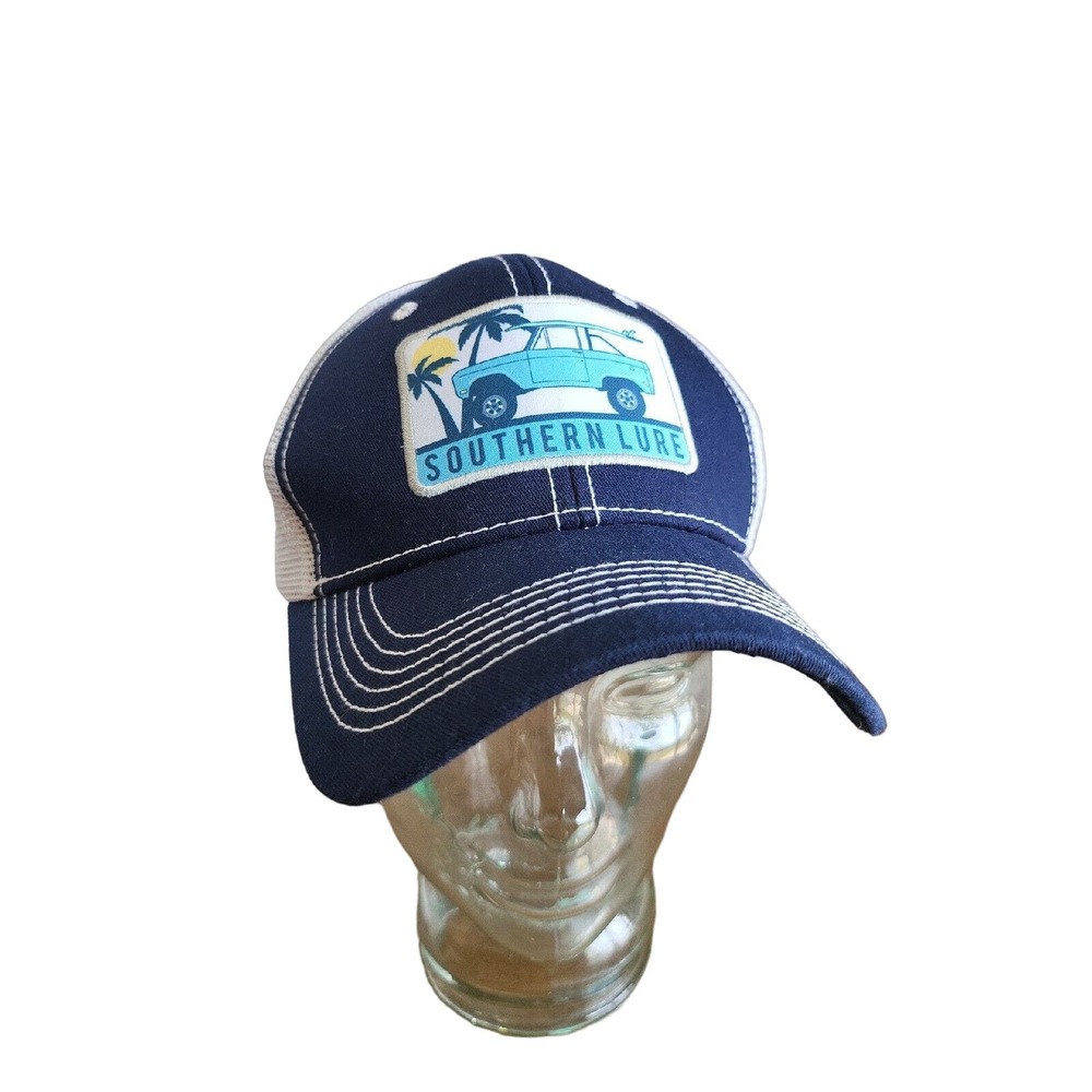 Southern Lure Baseball Cap Ball Hat Adult Size Adjustable Truck Blue White Mesh